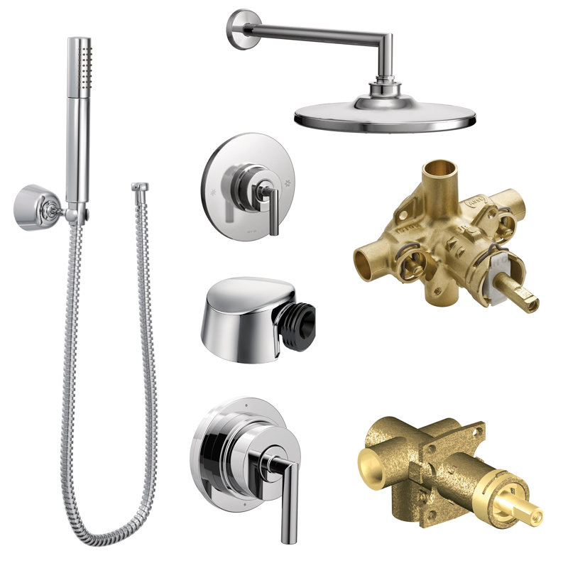 Moen Arris Complete Shower System with Roughin Valve Wayfair Canada